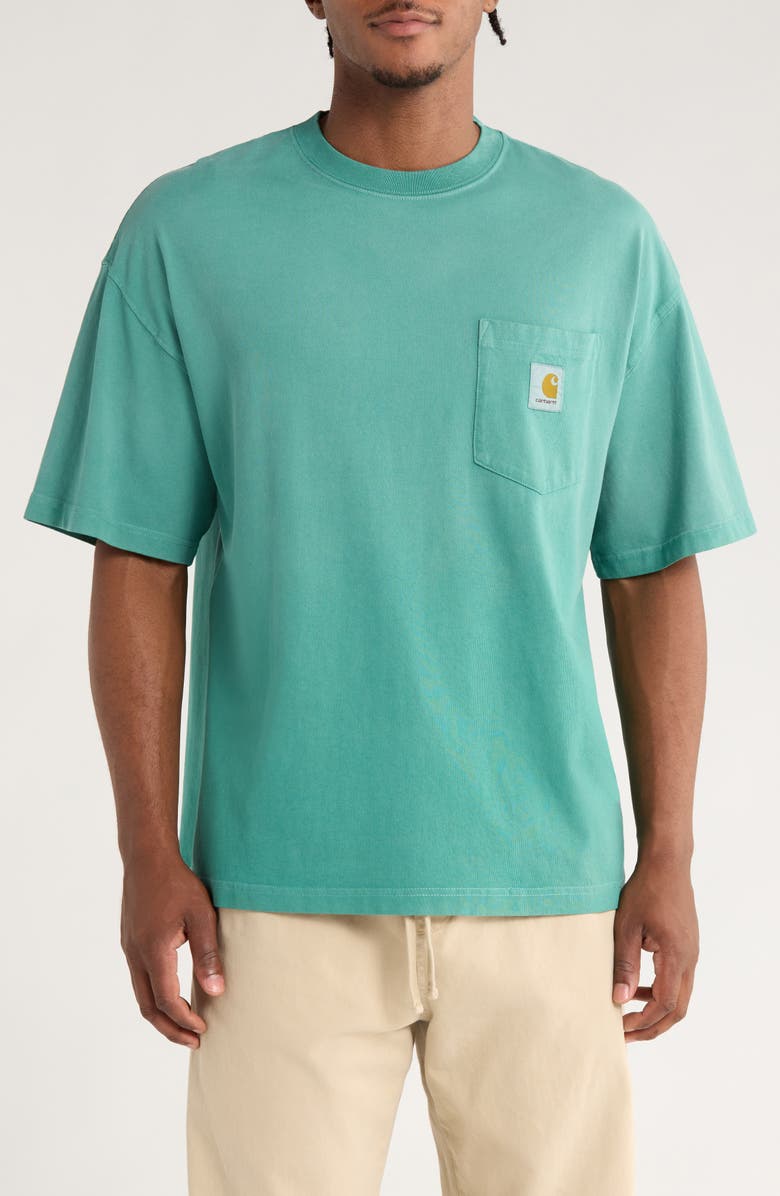 Carhartt Work In Progress Hudson Pocket T-Shirt, Main, color, Saguaro (Chalk Wash)