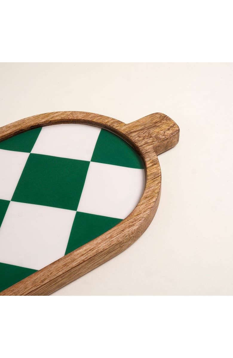 Zsa Zsa Zsu Lakri Mango Wood Serving Board 12X7 In, Alternate, color, Green