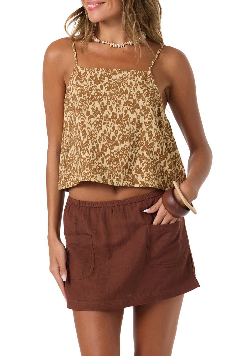 Matilda Leopard Floral Camisole, Main, color, WARM SAND