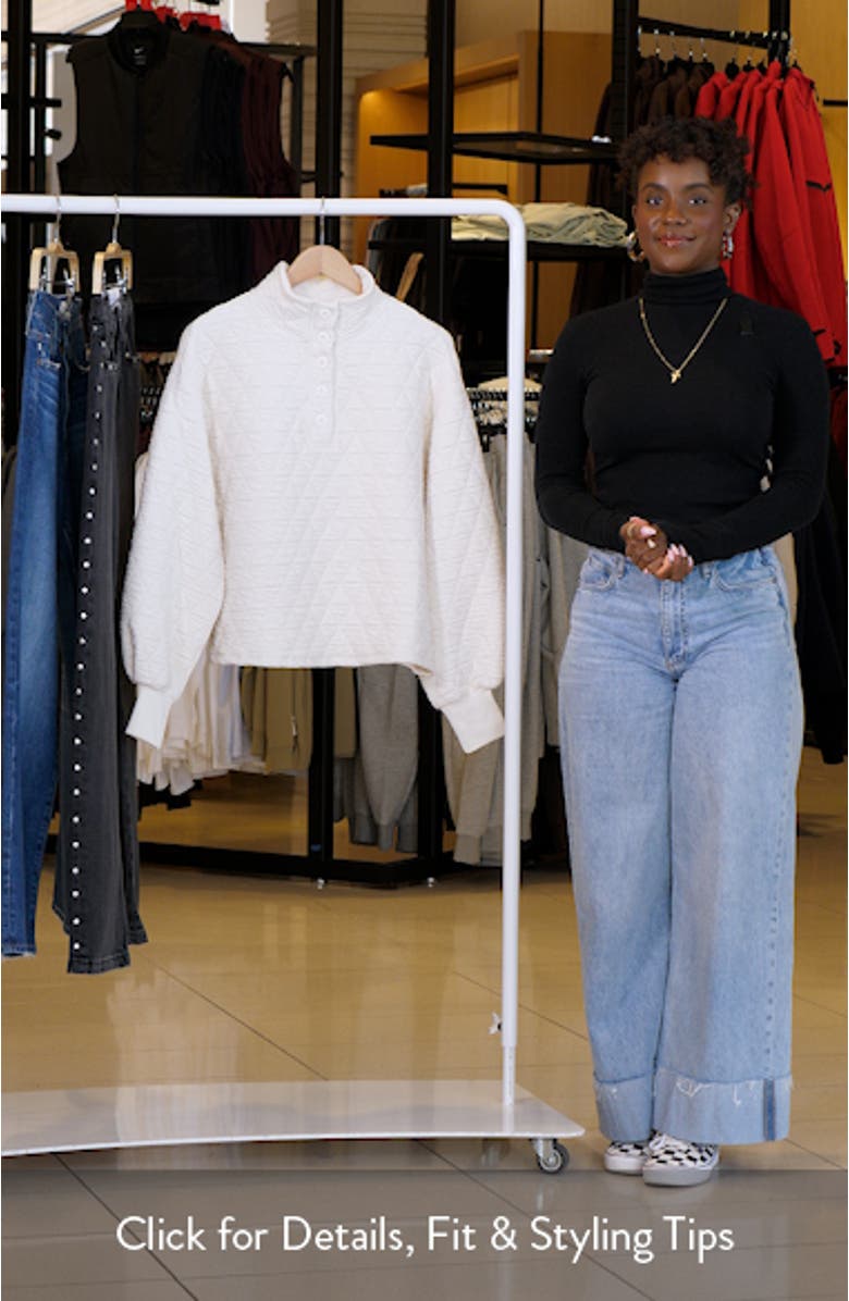 Quilted Cotton Blend Popover Top, sales video thumbnail