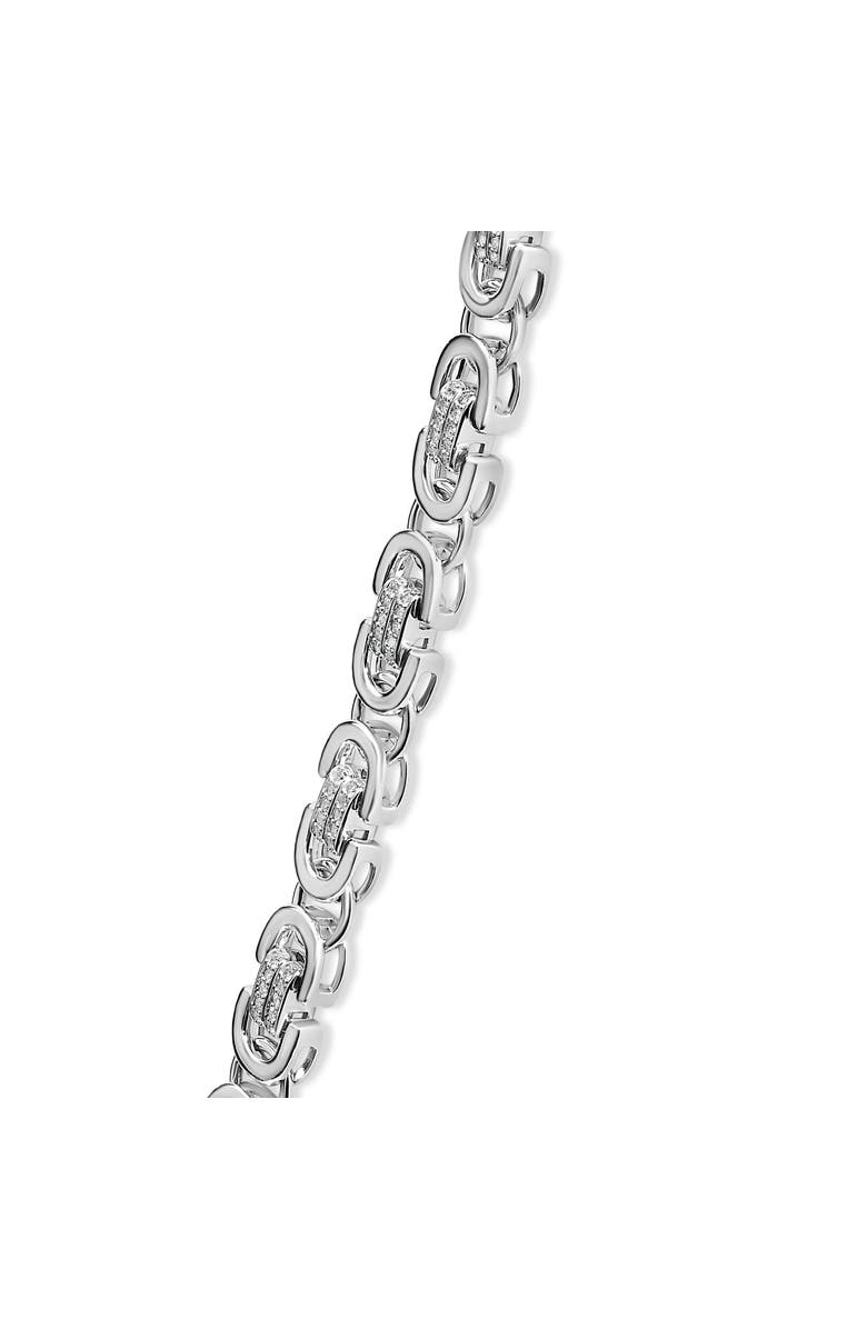 Haus of Brilliance Sterling Silver 2 1/2 Cttw Diamond Eternity Men's Station Necklace, Alternate, color, Silver