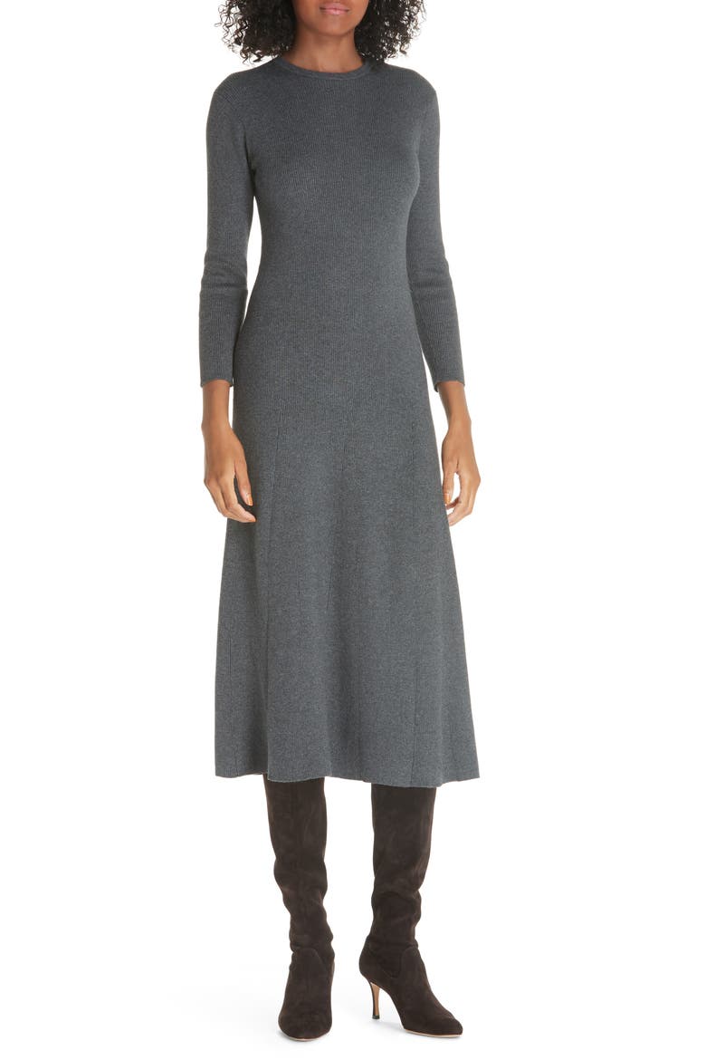 Midi Sweater Dress, Main, color, BARCLAY HEATHER