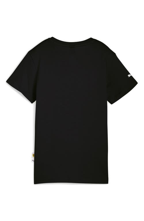 Puma X Ferrari Sportswear Cotton Graphic T-shirt In Black