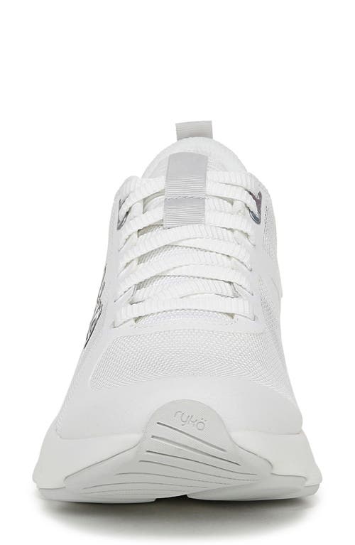 Ryka Women's Podflow Lace Up Walking Sneakers In Brilliant White