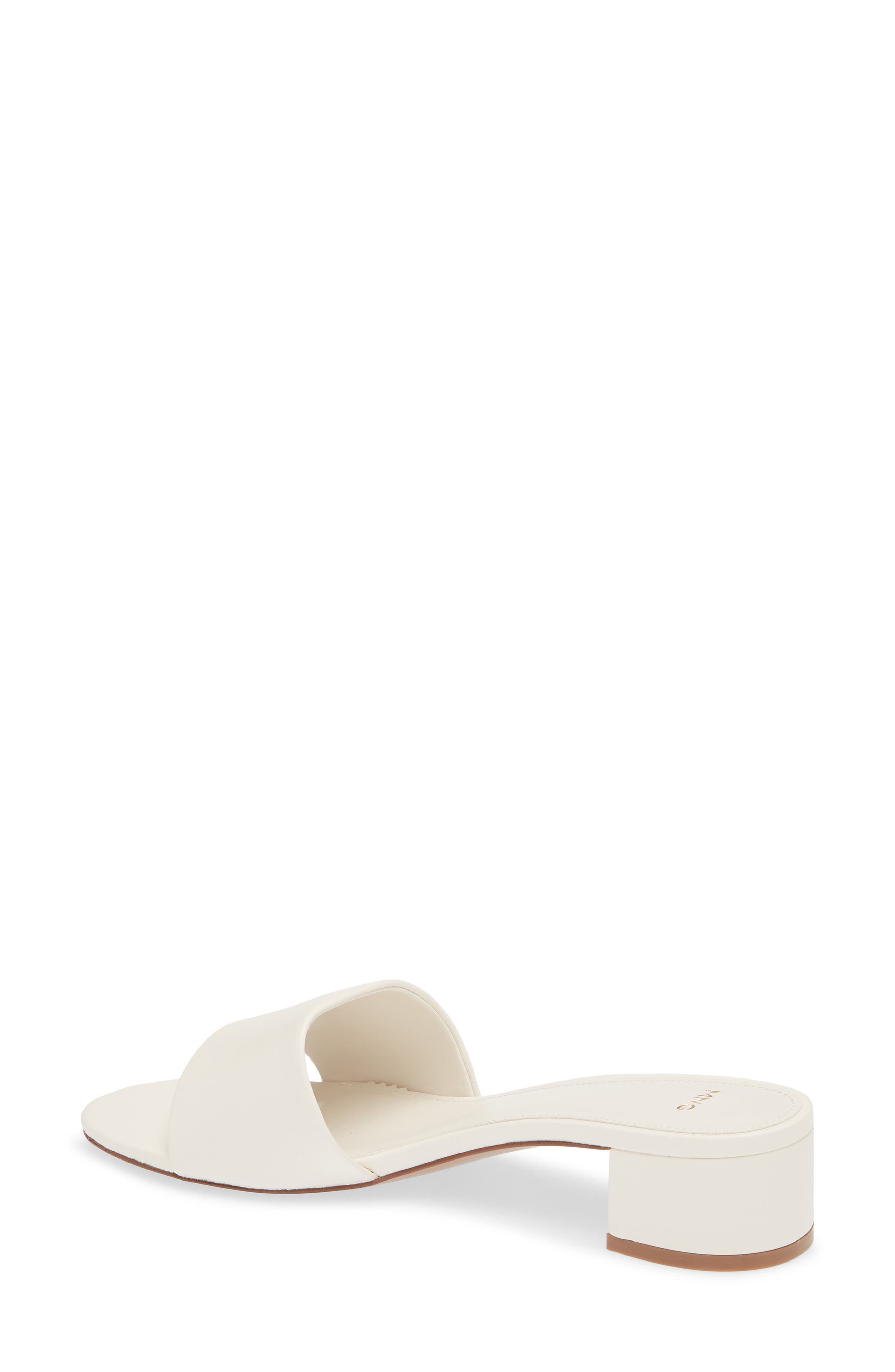MANGO Slide Sandal, Alternate, color, White Ecru