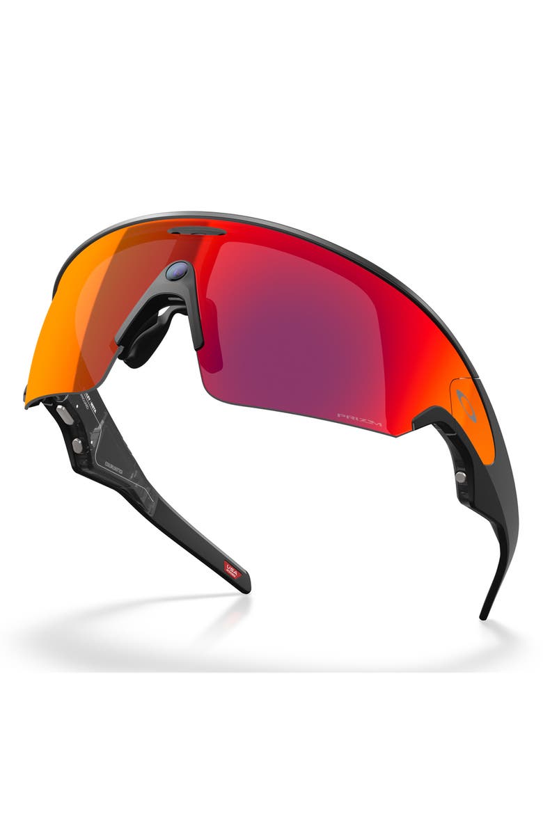 Oakley Vanguard 152mm Shield Sunglasses, Alternate, color, Black / Prizm Road