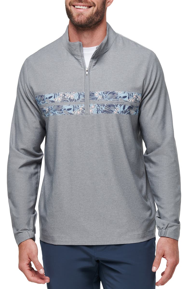 TravisMathew Move Mounatins Half Zip Pullover, Main, color, 