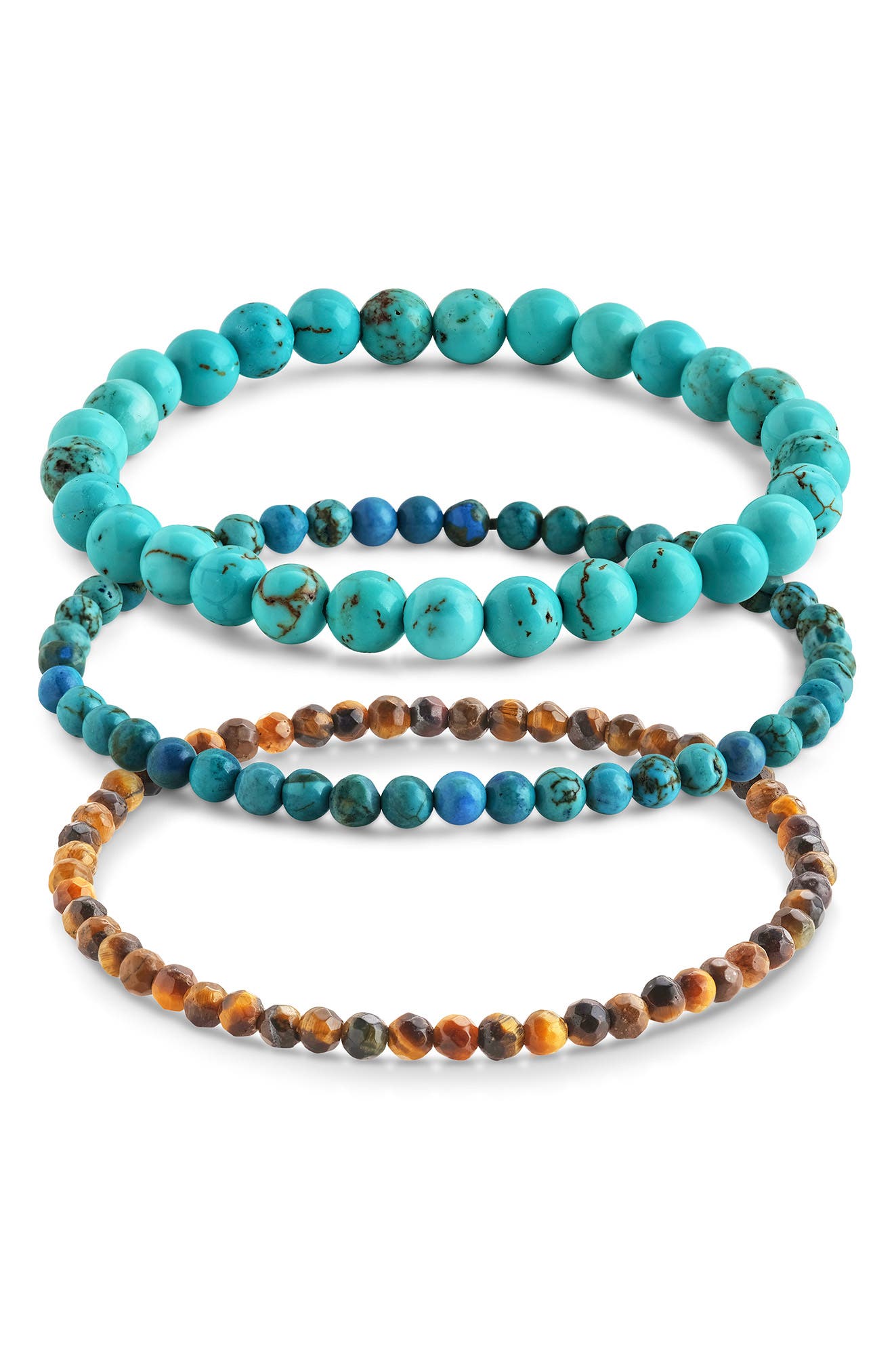 Sterling Forever Set of 3 Stretch Beaded Bracelets (Women) | Nordstromrack
