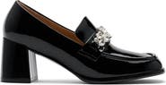 MARC NOLAN Margot Patent Leather Penny Loafer Block Pumps