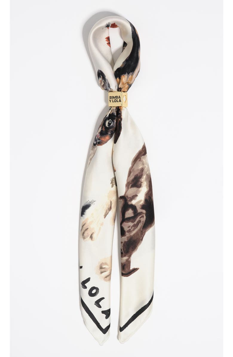 Bimba y Lola Dog Scarf Charm, Main, color, Off White