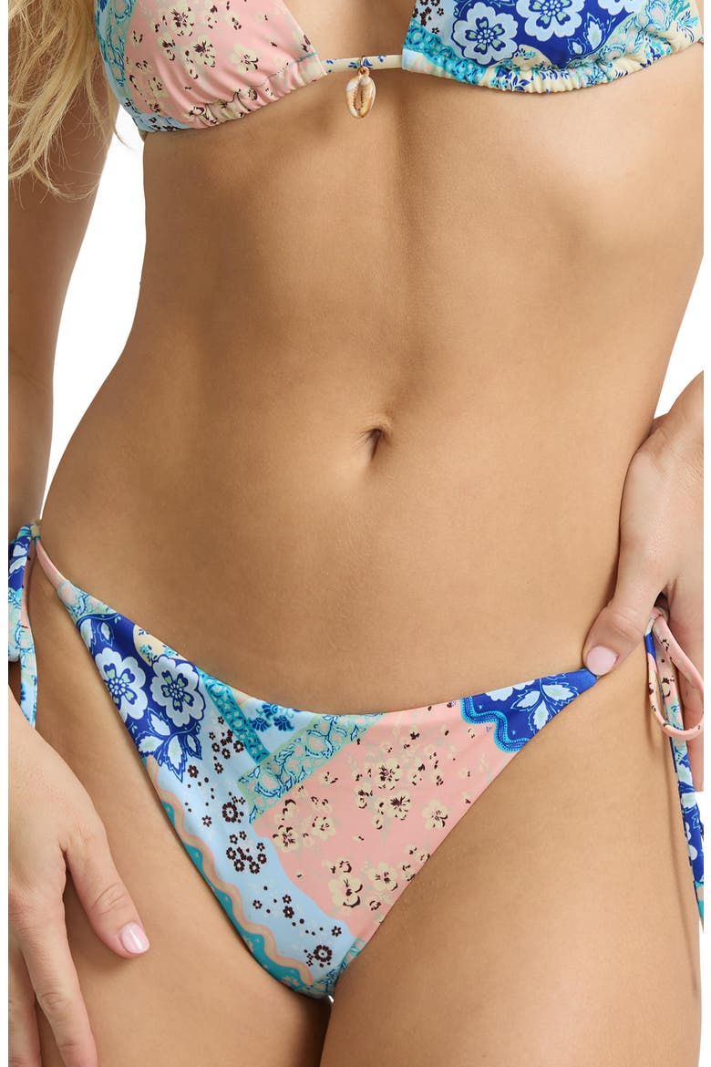 Happy Hippy Side Tie Bikini Bottoms, Alternate, color, LILAC MARBLE