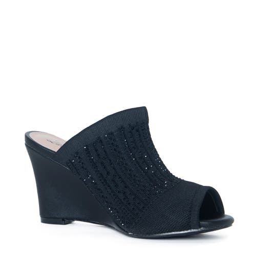Lauren Lorraine Martha Wedge Sandal In Blue