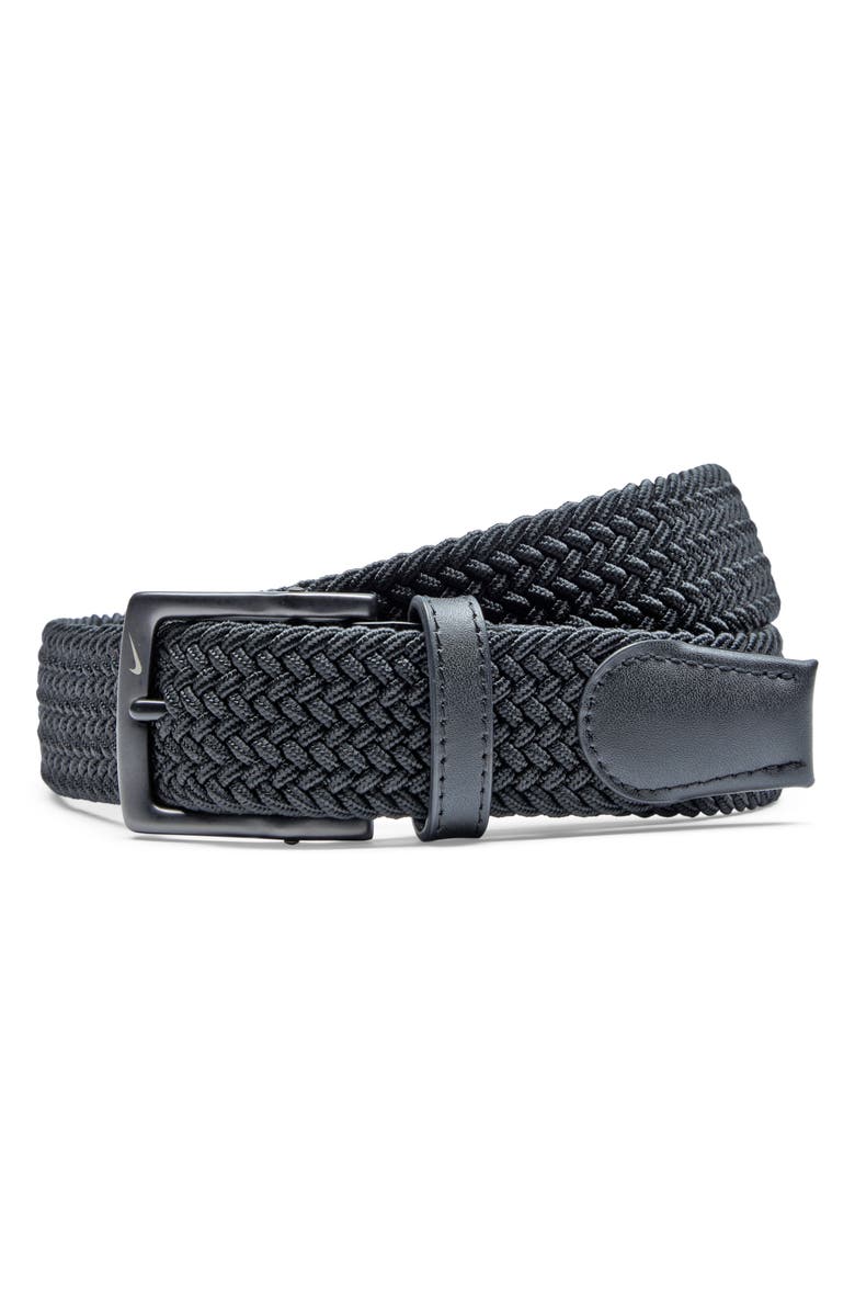 Nike Woven Stretch Belt, Alternate, color, Black