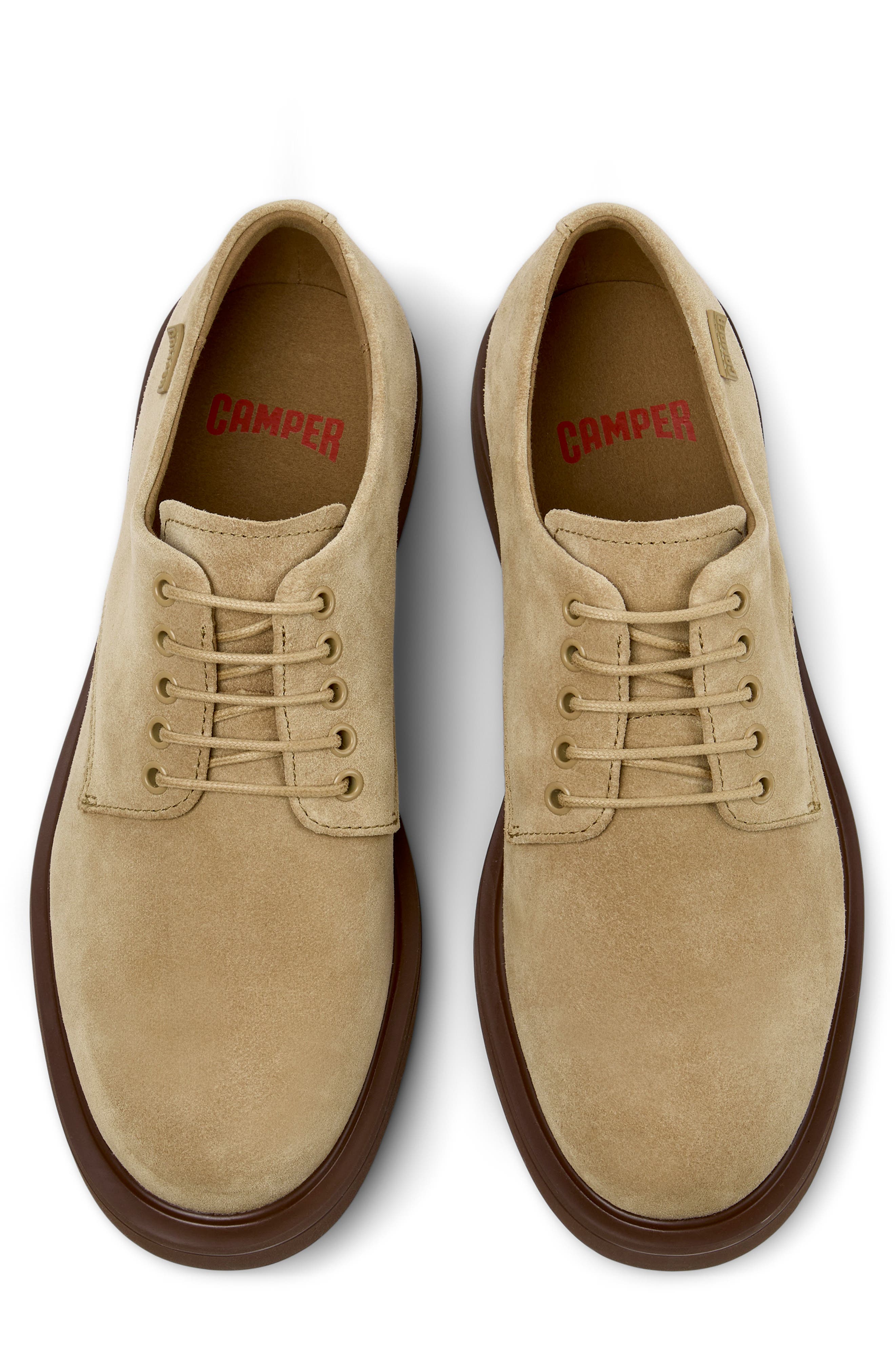 Camper Norman Plain Toe Oxford, Alternate, color, Medium Brown