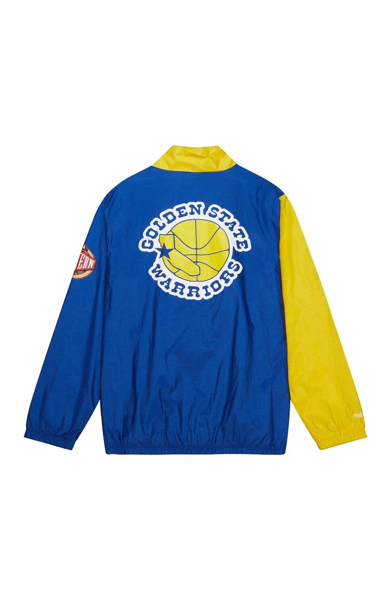 Mitchell & Ness Men's Mitchell & Ness White Golden State Warriors Hardwood Classics Arched Retro Lined Full-Zip Windbreaker Jacket, Alternate, color, White