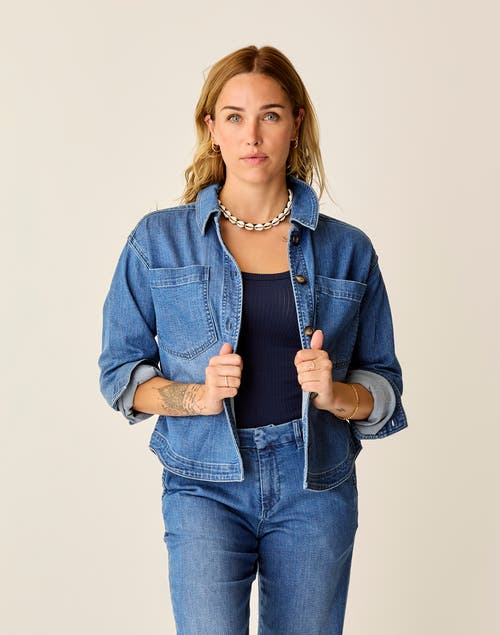 Carve Designs Flora Denim Shacket