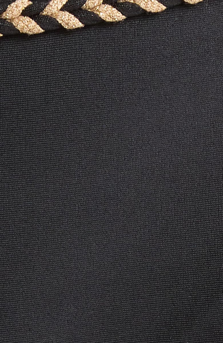 Ramy Brook Isla Braided Bikini Bottoms, Alternate, color, Black