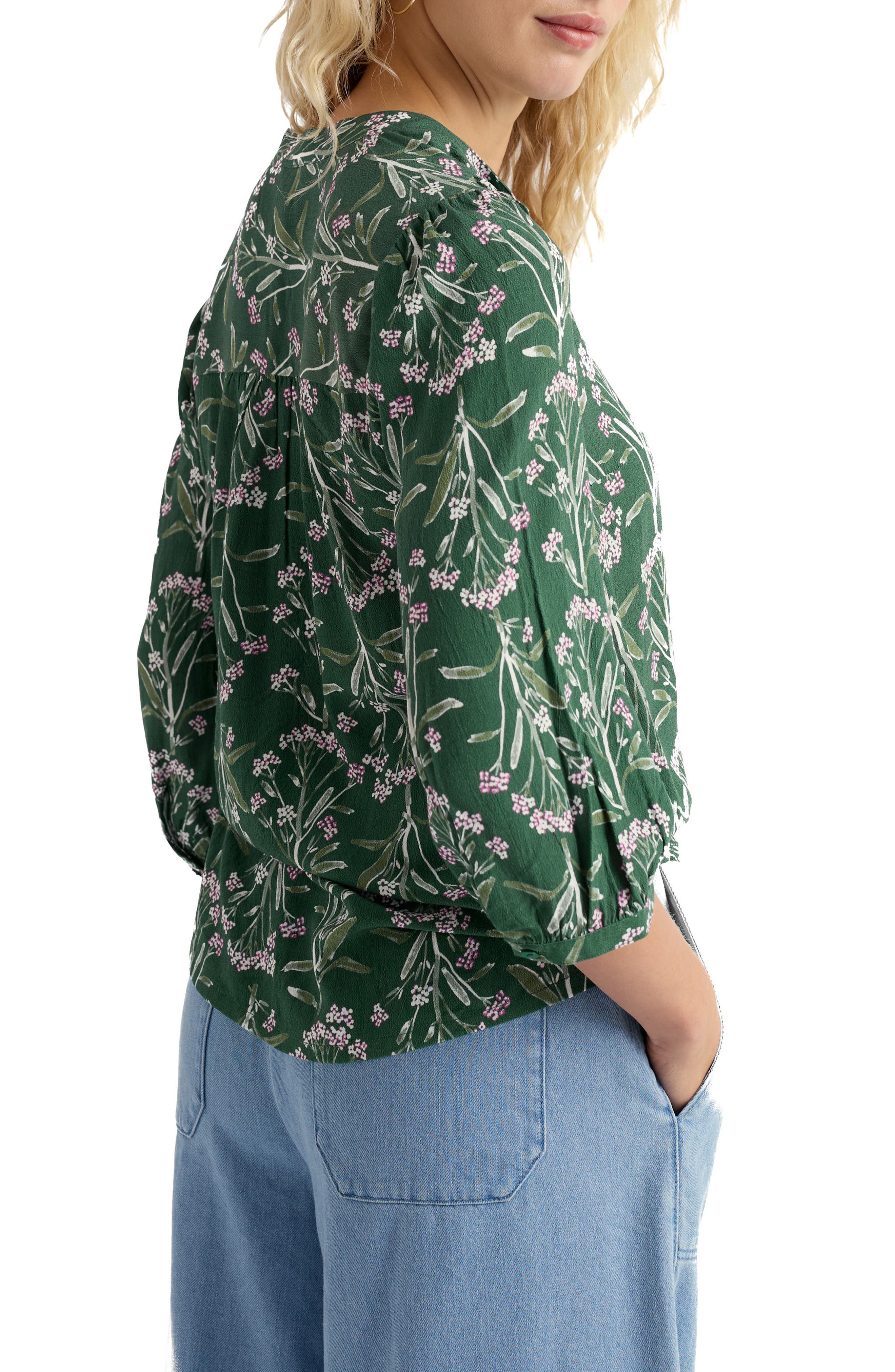 Willow Floral Print Popover Top - image 2
