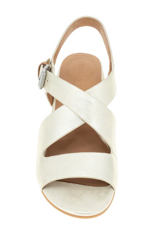 Gentle Souls Mela Crisscross Sandal In White