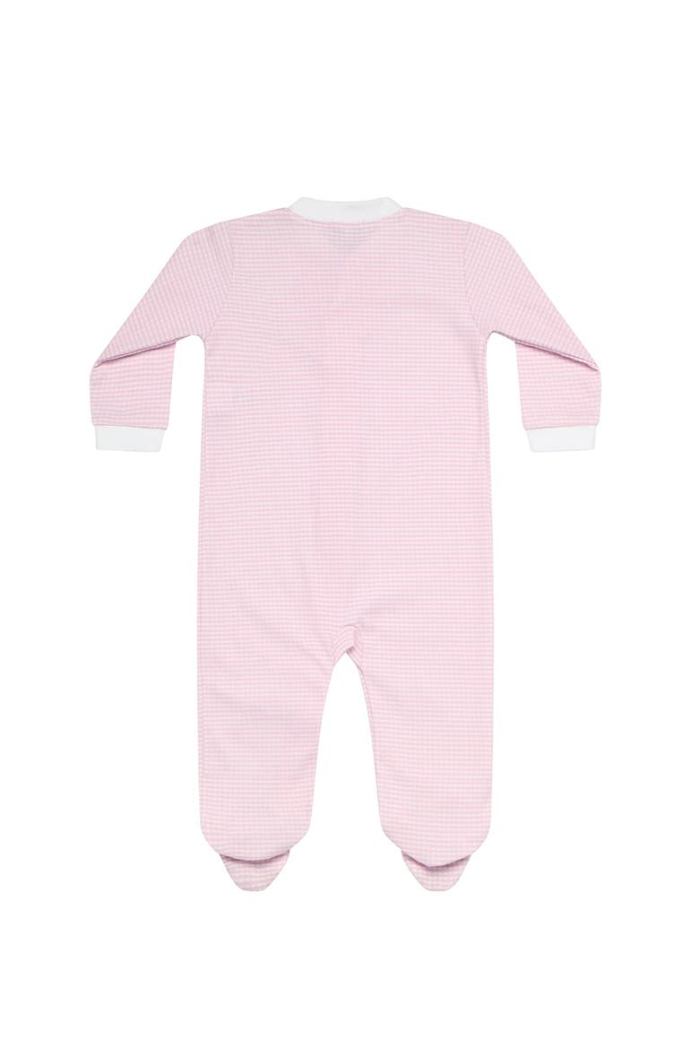 Pink Gingham Zipper Footie - Baby, Alternate, color, Pink