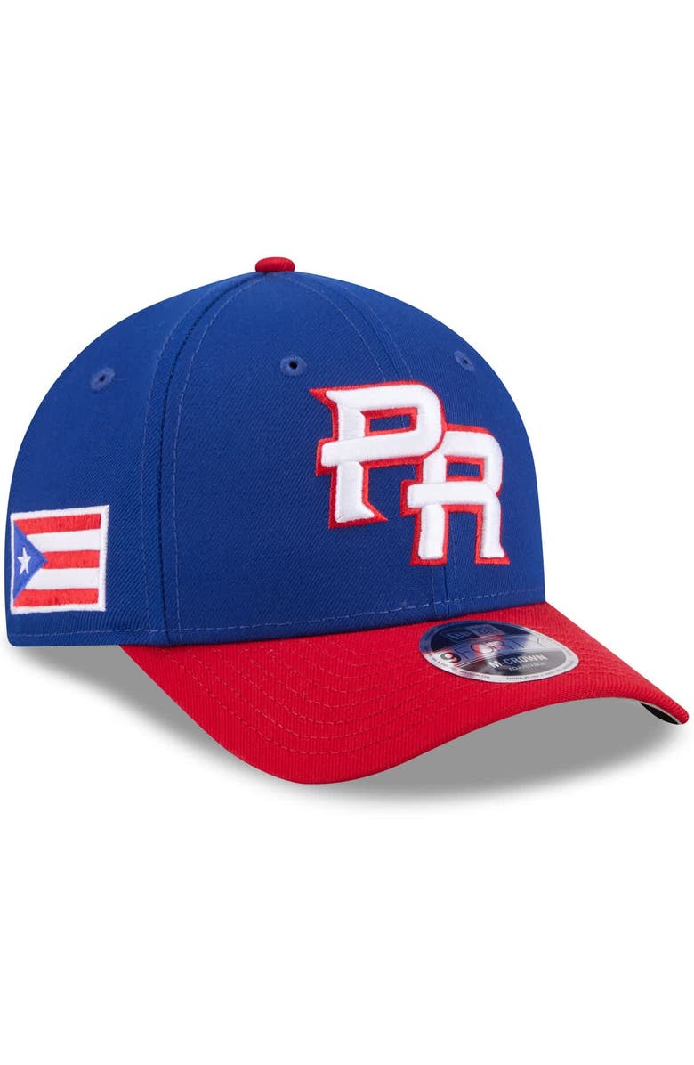 New Era Men's New Era  Blue/Red Puerto Rico Baseball 2026 World Baseball Classic 9FORTY M-Crown Adjustable Hat, Main, color, Blue