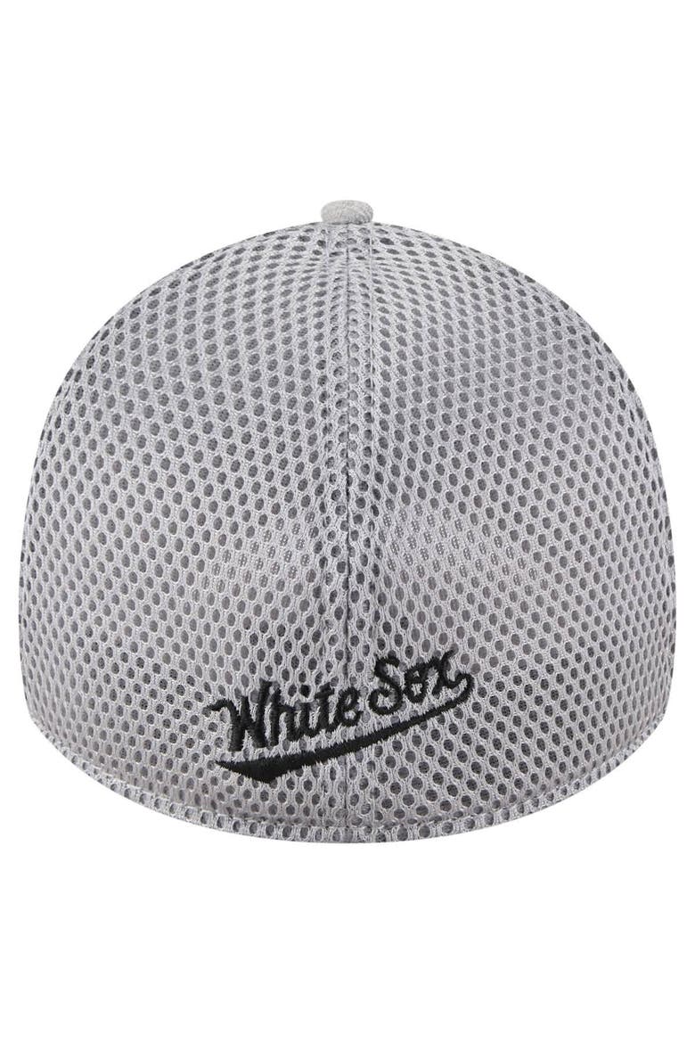 Men's New Era Gray Chicago White Sox Visor Paint Splatter 39THIRTY Flex Hat, Alternate, color, Gray