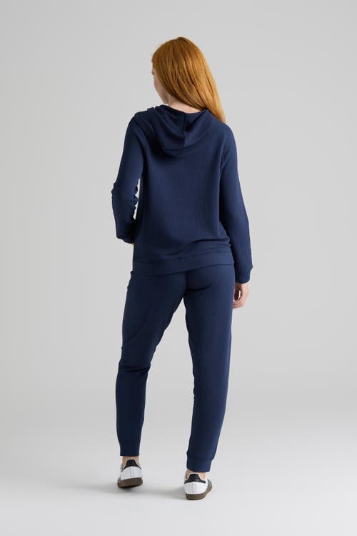 Le Fafo Evelyn Zip Up Hoodie In Blue