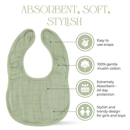 Comfy Cubs Muslin Bibs In Multicolor