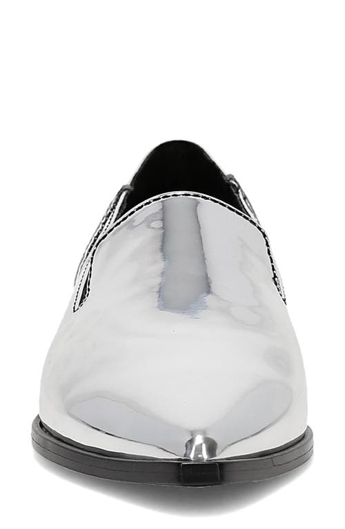 Frye Kenzie Venetian Pointed Toe Loafer In Silver