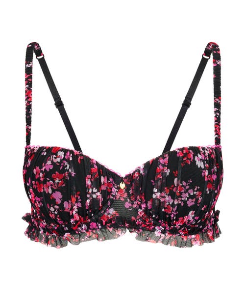 Shop Adore Me Susie Contour Balconette Bra In Floral Black