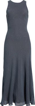MAUDE CLUB Micca Stripe Drape Back Dress