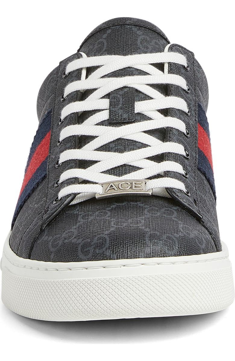 Gucci Ace Sneaker, Alternate, color, Black/ Blue/ Red