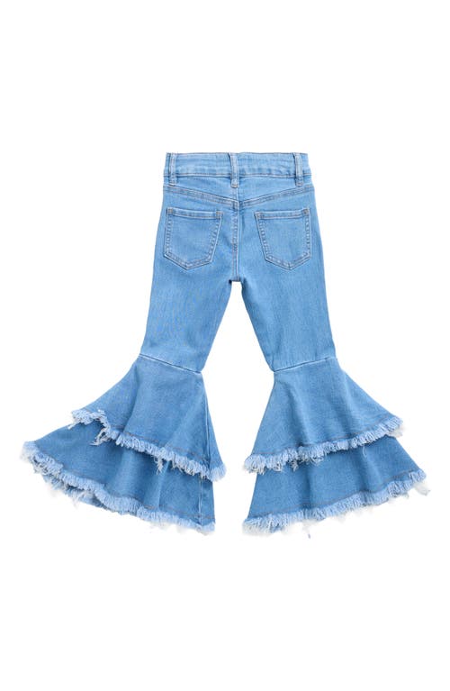 Gogo Star Kids' Double Ruffle Flare Jeans In Blue
