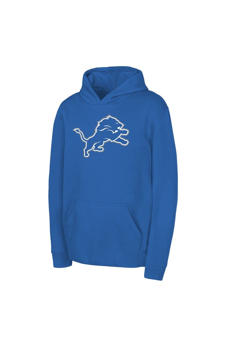 Outerstuff Youth Blue Detroit Lions Team Logo Pullover Hoodie, Alternate, color, Blue