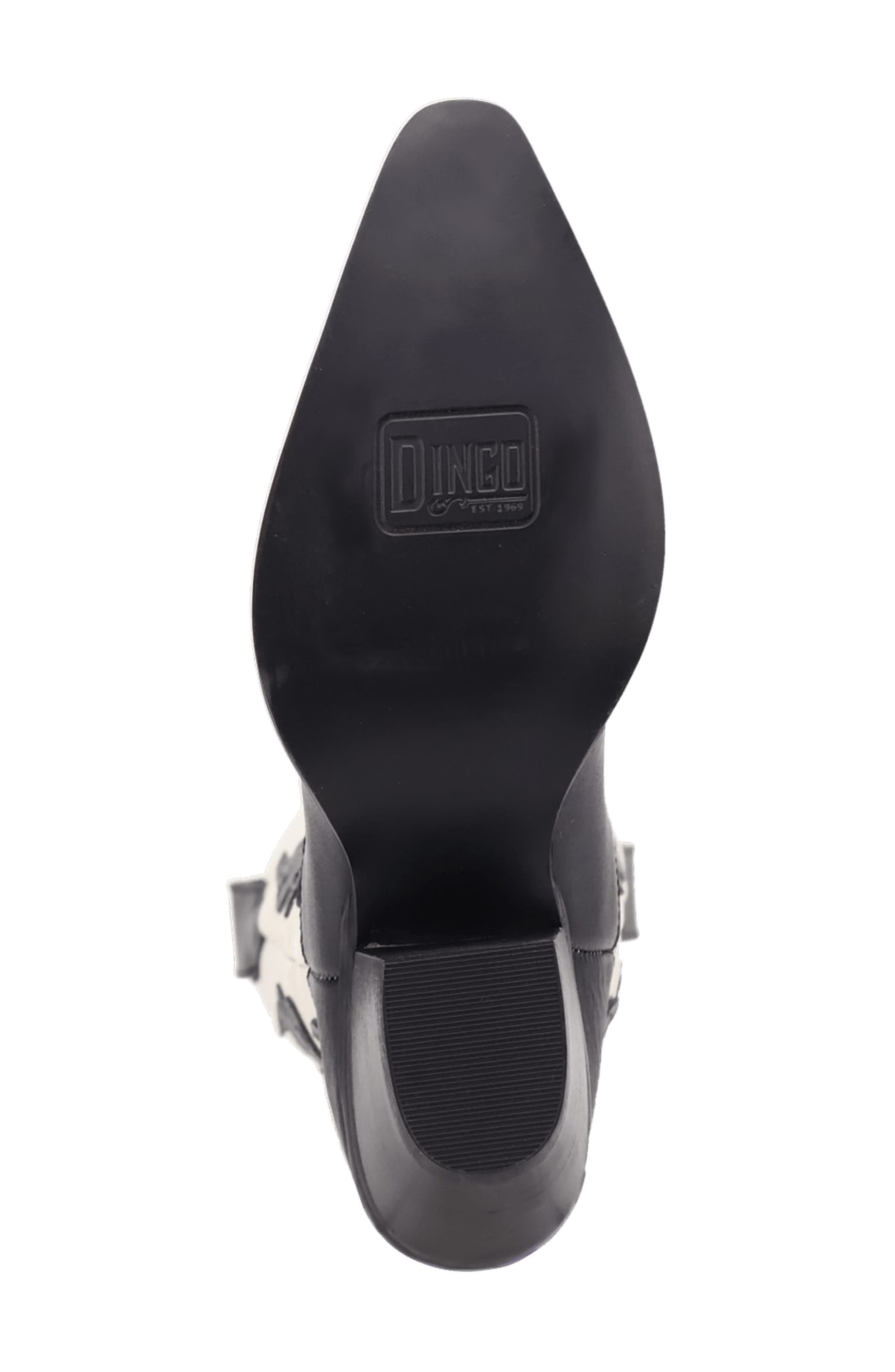 Dingo Burnin' Love Knee High Western Boot, Alternate, color, Black