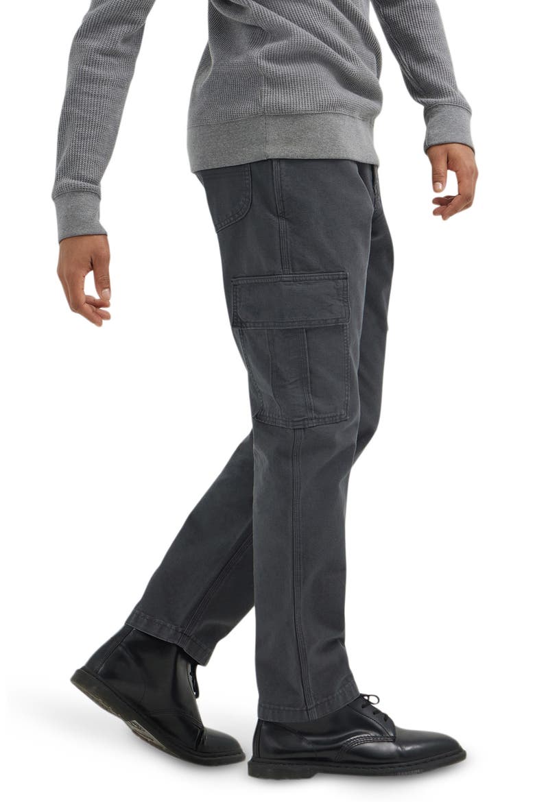 Workwear Loose Canvas Cargo Pants, Alternate, color, DARK MUTED GRAY