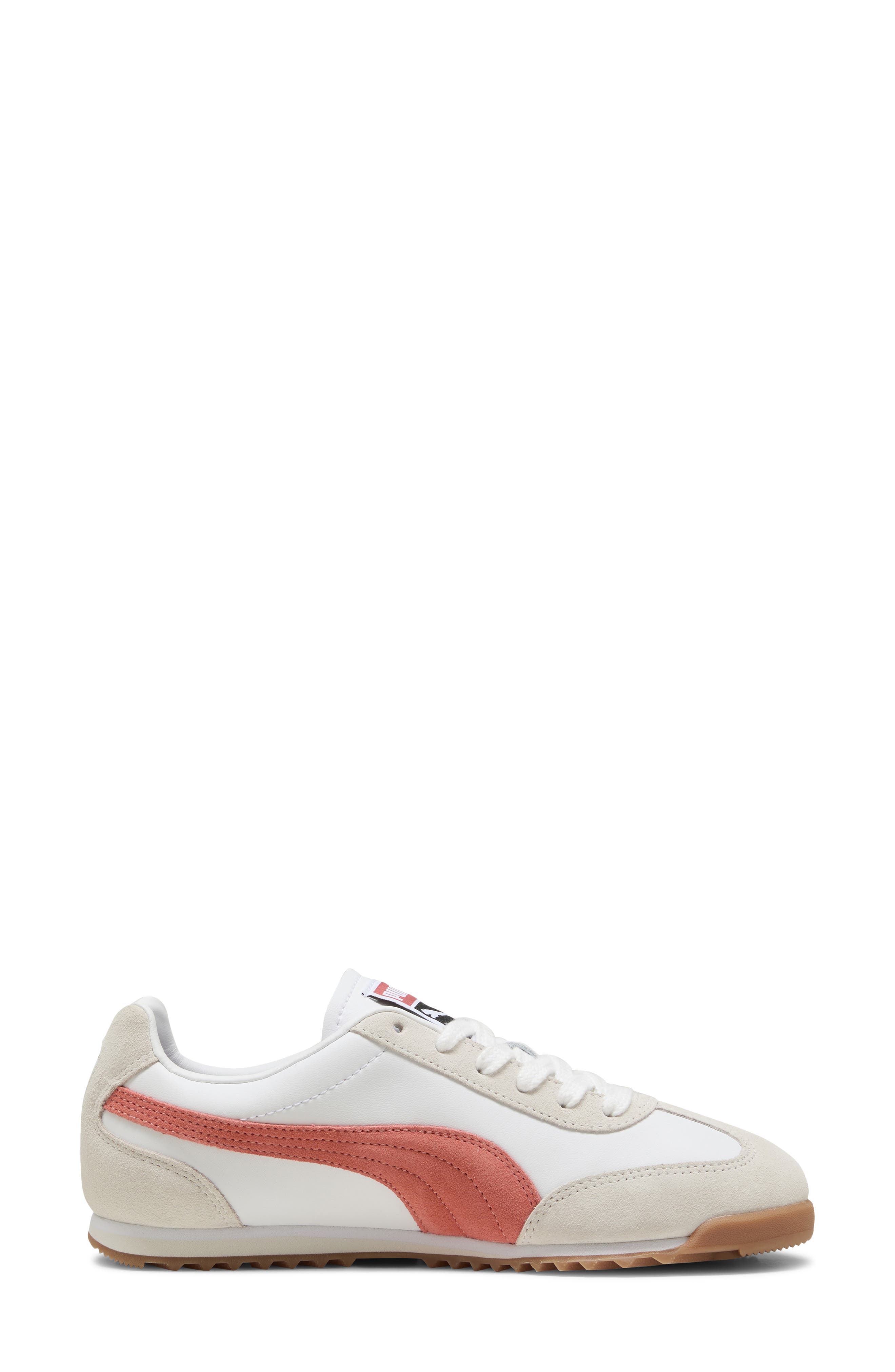 Arizona Retro Sneaker, Alternate, color, PUMA WHITE/ RED GLAMOUR/ GUM
