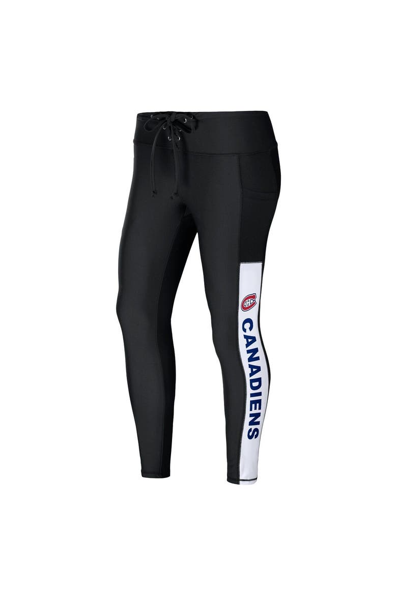 Women's WEAR by Erin Andrews Black Montreal Canadiens Leggings, Alternate, color, Black