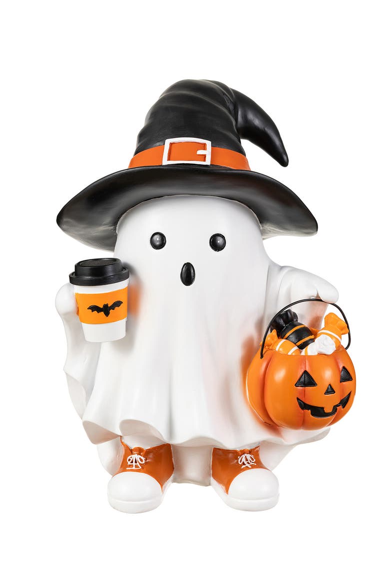 Halloween Resin Witch Ghost Table Decor, Main, color, Black