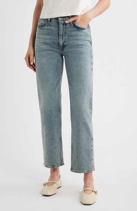 Harlow Mid Rise Ankle Straight Leg Jeans