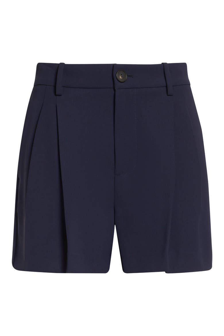 High Waist Crepe Shorts, Alternate, color, TWILIGHT NAVY