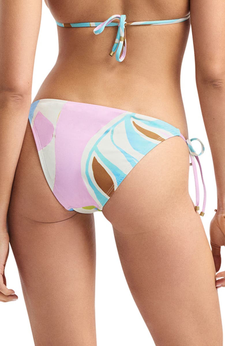 Vitamin A<sup>®</sup> Elle Side Tie Bikini Bottoms, Alternate, color, Coast Colorblock