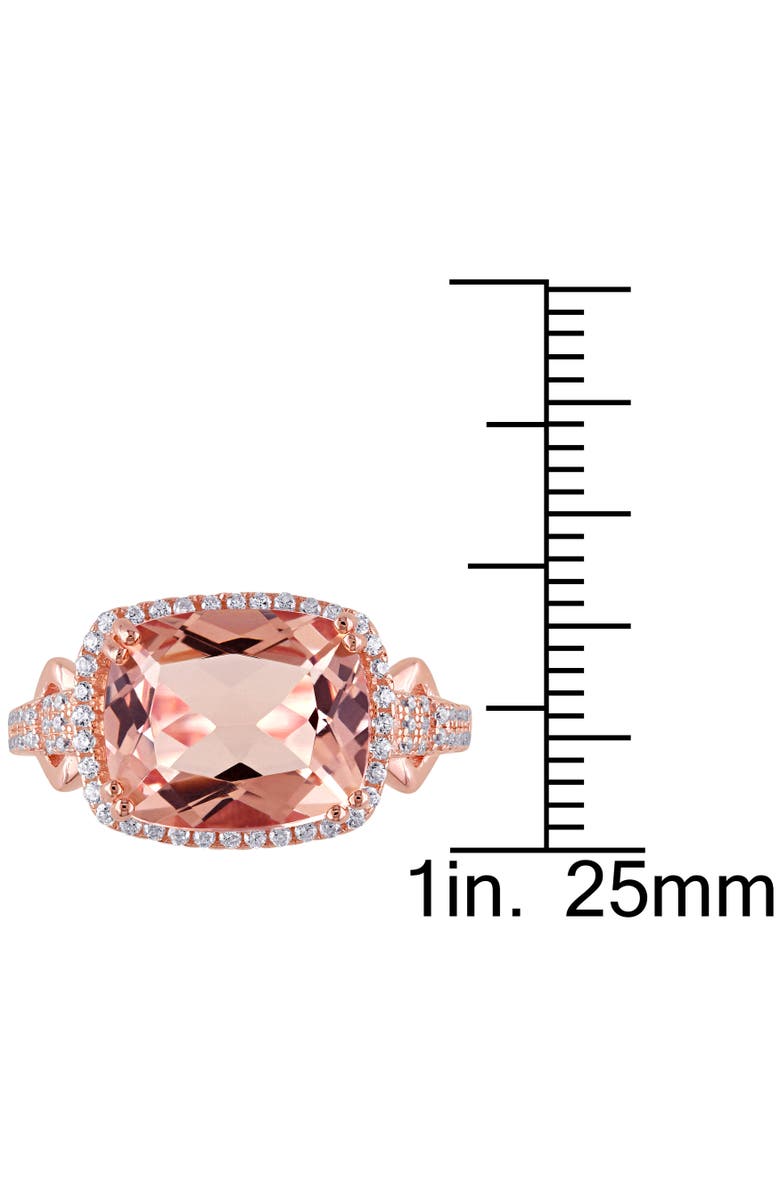 Julianna B. Morganite & Cubic Zirconia Halo Ring, Alternate, color, Simulated Morganite