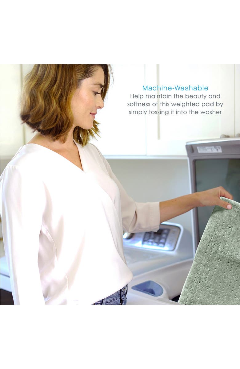 PURE ENRICHMENT PureRelief WeightedWarmth Extra-Wide Weighted Heating Pad, Alternate, color, Sea Glass