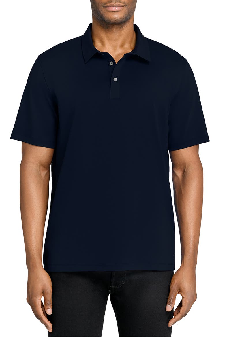 Solid Reworked Slim Fit Polo, Main, color, NAVY