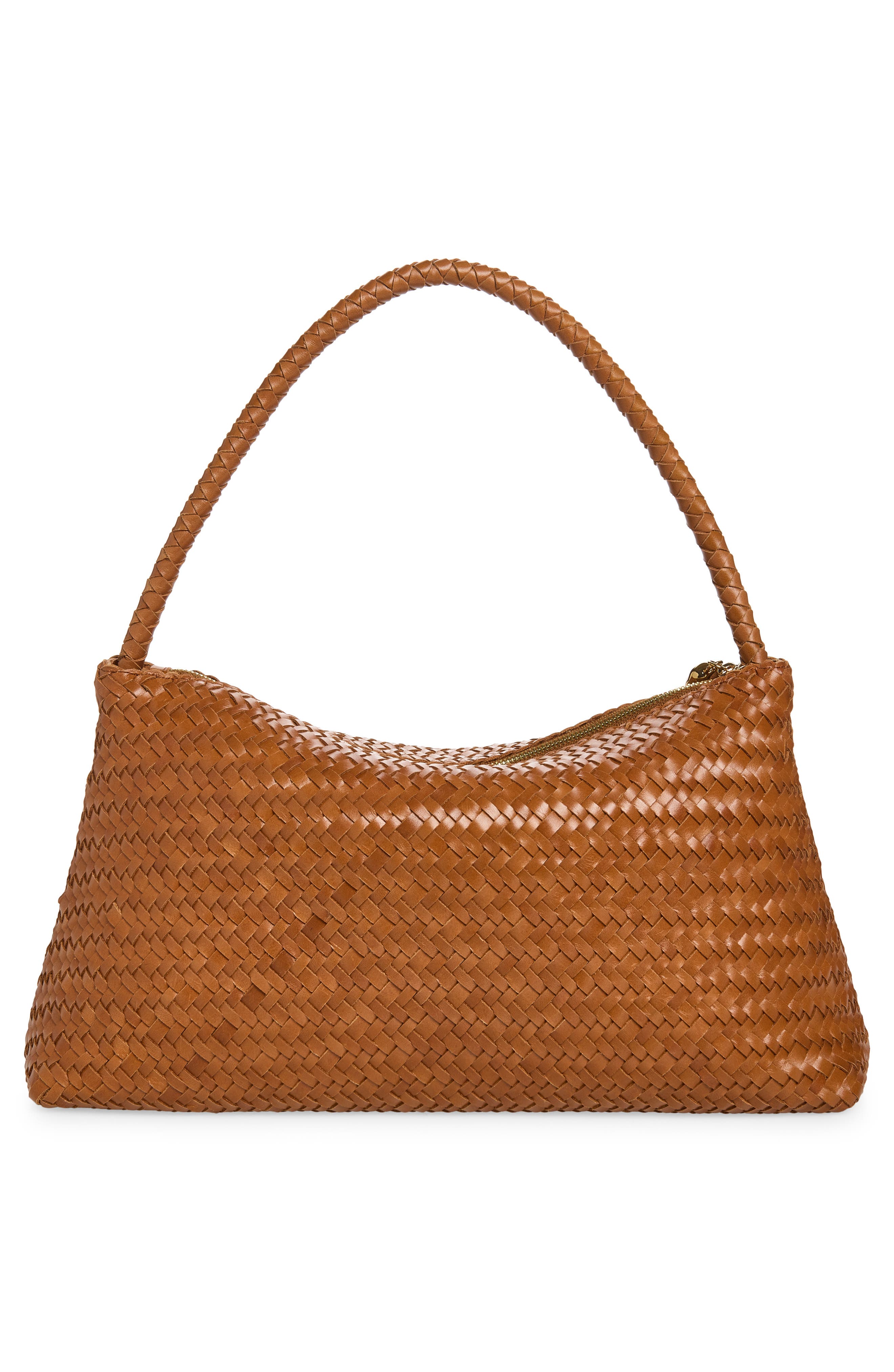 Madewell The Signature Woven Collection Leather Shoulder Bag, Alternate, color, Burnt Sienna