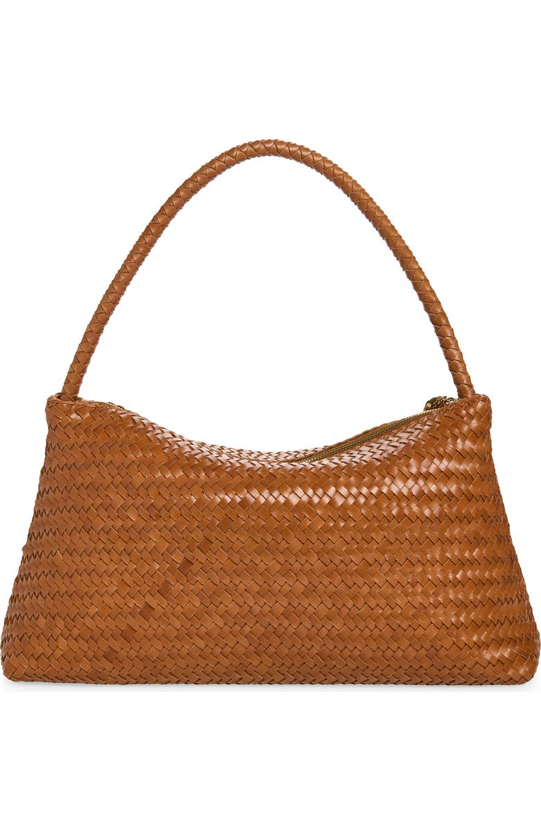 Madewell The Signature Woven Collection Leather Shoulder Bag, Alternate, color, Burnt Sienna