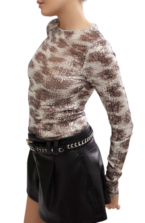 Free People Gold Rush Sequin Top