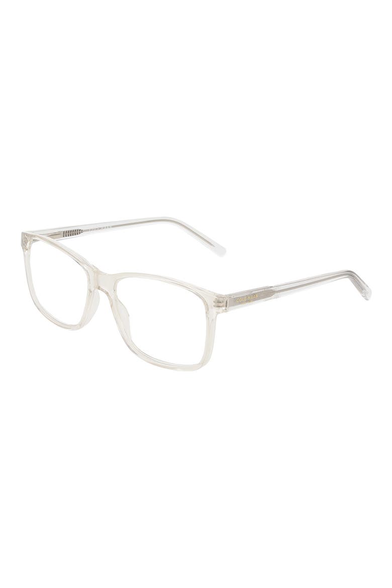 55mm Square Reading Glasses, Alternate, color, CRYSTAL CLEAR