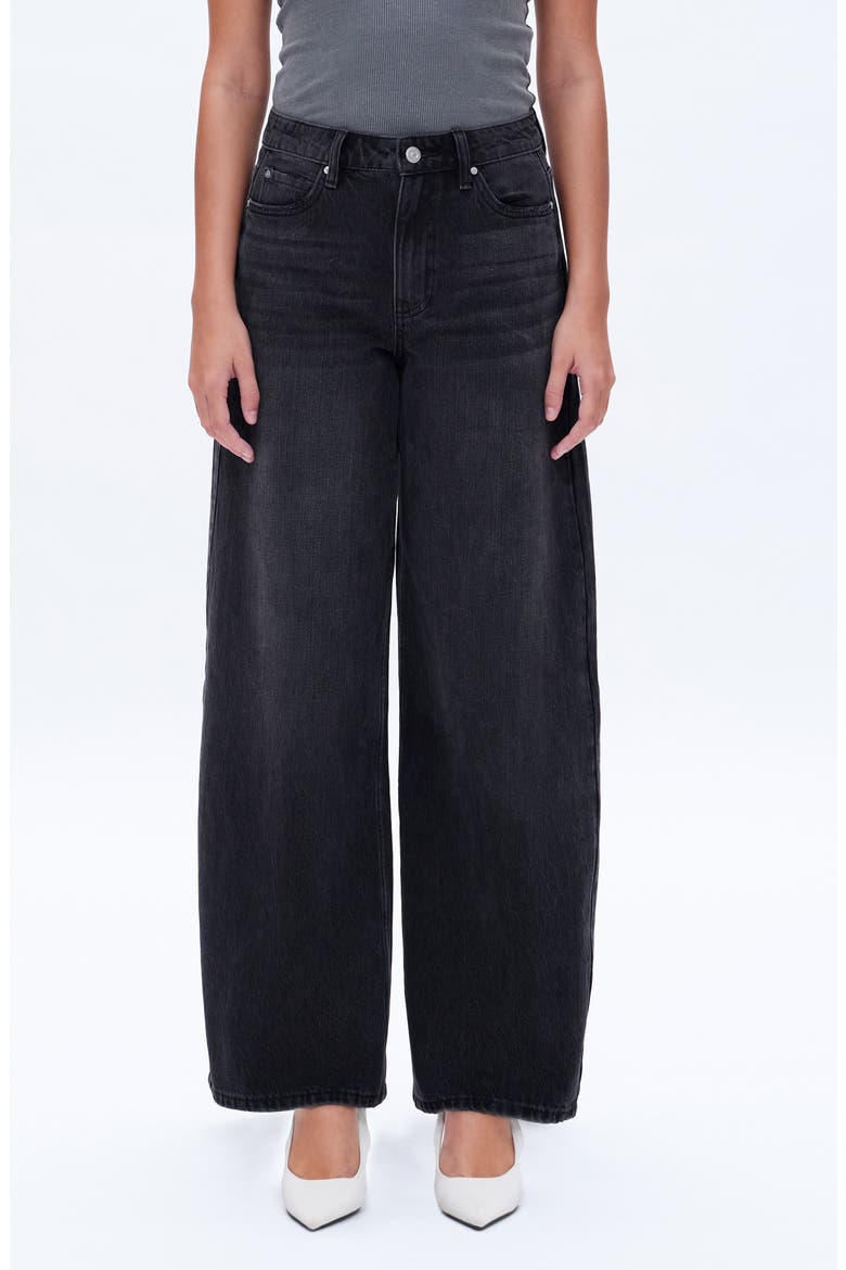 Daisy High Waist Wide Leg Jeans, Main, color, BLACK